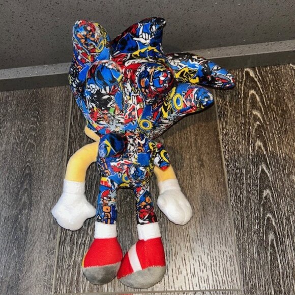 Sonic the Hedgehog Sticker Bomb Plush Stuffed Animal SEGA 12" CLEAN - Picture 3 of 3